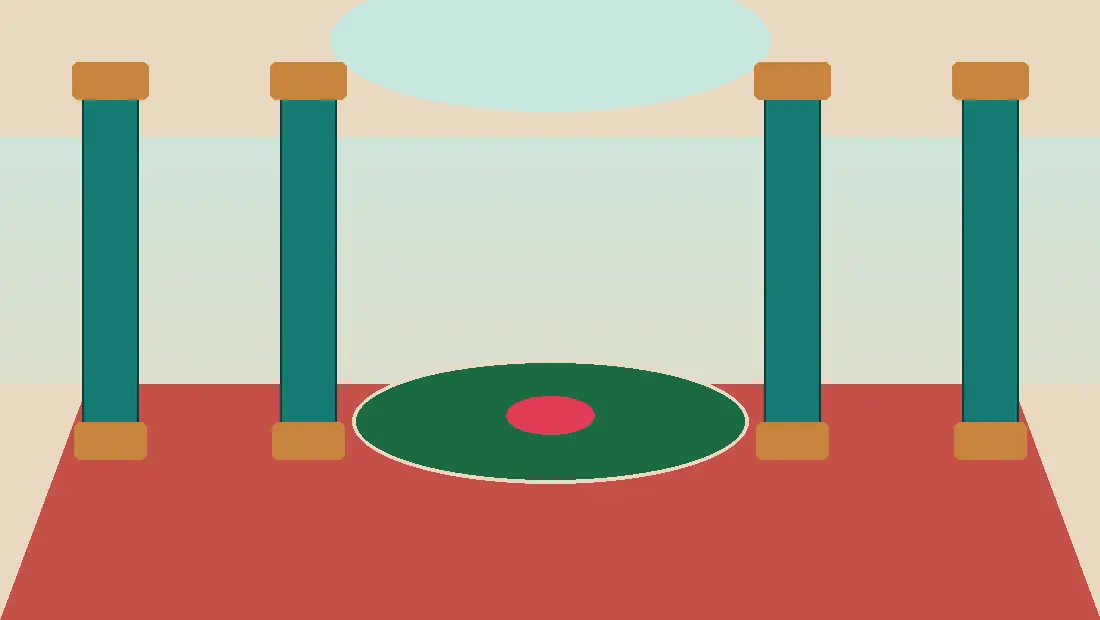 Palace roulette table and fruit pokie used as the review scene